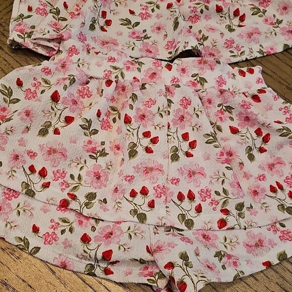 Floral Skort Set Short Skirt, Headband And Top 6X - Picture 14 of 15